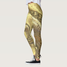 Trendy Shades of Gold Fraktal Wirbel Muster