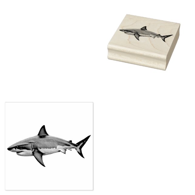 Trendy Shark Gummistempel (Stempel)