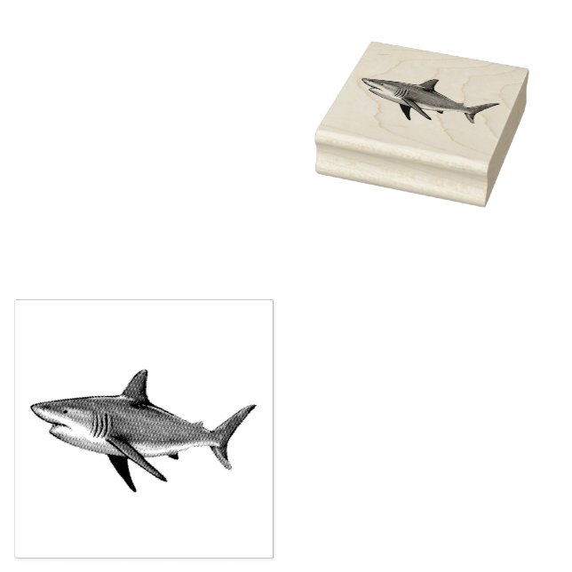 Trendy Shark Gummistempel (Stempel)