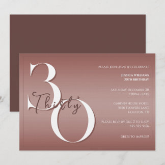 Trendy Shiny Modern 30th Birthday Invitation Einladung
