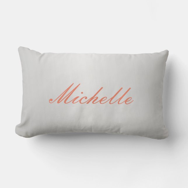 Trendy Silver Gray Modern Beruflich Lendenkissen (Vorderseite)