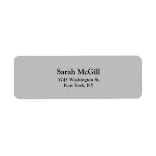 Trendy Silver Gray Schlicht Elegant Moderne Legibl