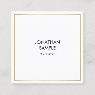 Trendy Simple Design Stilvoll Gold Beruflich Quadratische Visitenkarte