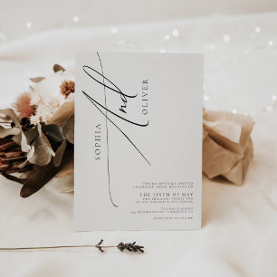 Trendy Simple Elegant Script Wedding Einladung