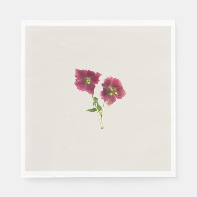 Trendy Simple Floral Napkins Serviette (Vorderseite)