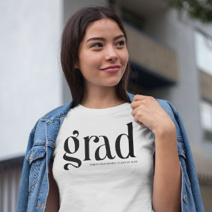 Trendy Simple Grad Abschluss T-Shirt