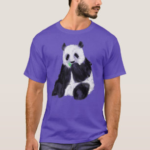Trendy Sitting Panda Bärenmalerei Premium T-Shirt