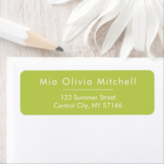 Trendy Soft Chartreuse Minimal Address Labels