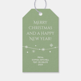 Trendy - Soft Greenish-Gray - Snowflake Geschenket Geschenkanhänger