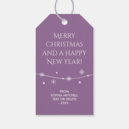Trendy - Soft Lavender - Snowflake-Geschenketikett Geschenkanhänger