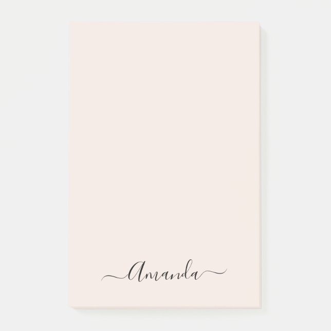 Trendy Soft Pink Minimalistische Post-It-Notes Post-it Klebezettel (Vorderseite)