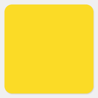 Trendy Solid Bright Yellow modischer Hintergrund Quadratischer Aufkleber