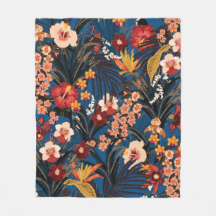 Trendy Sommer tropischer Hintergrund mit tiefem Ds Fleecedecke