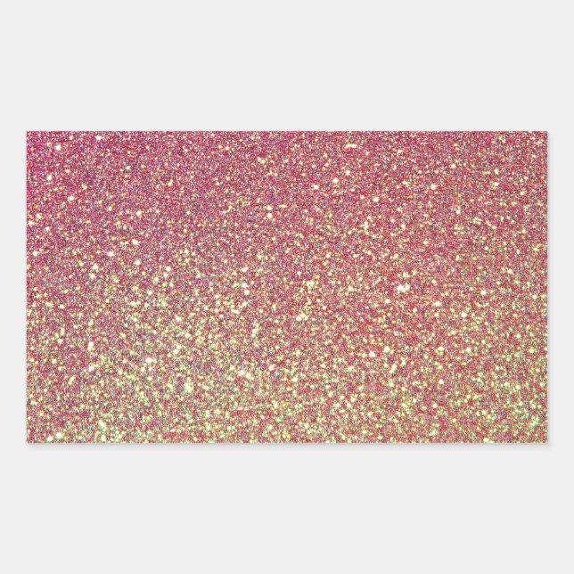 Trendy Sparkle Glitzer Pattern Rechteckiger Aufkleber (Vorderseite)