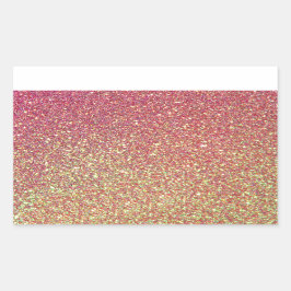 Trendy Sparkle Glitzer Pattern Rechteckiger Aufkleber