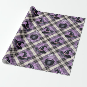 Trendy Spooky Halloween Hexenhut und Cauldron Geschenkpapier