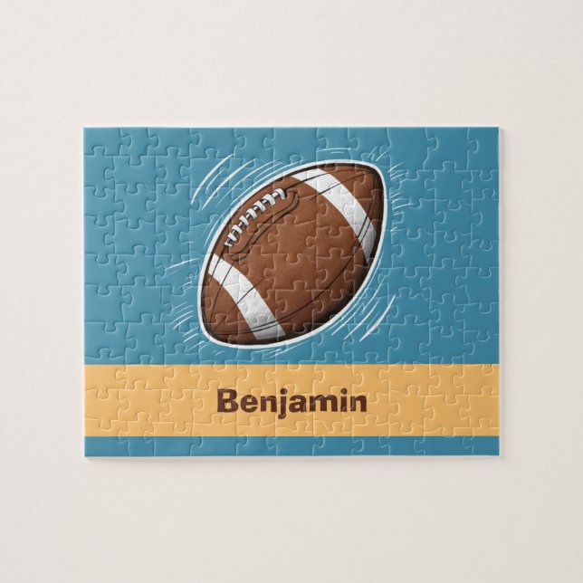 Trendy Sport Boy American Football Personalisiert (Horizontal)