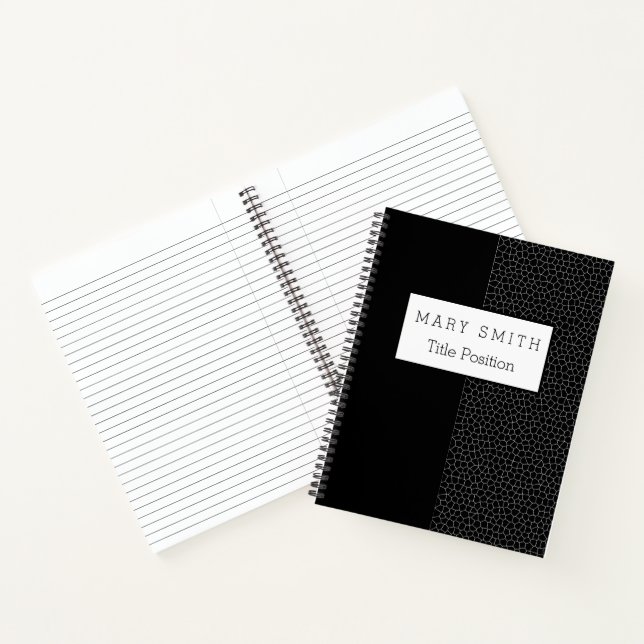 Trendy Stached Glass Black Notizbuch (Innenseite)