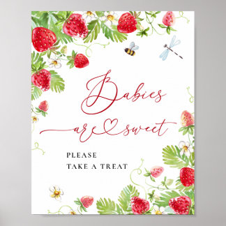 Trendy Strawberry Babies sind eine Sweet Baby Dusc Poster