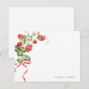 Trendy Strawberry Personalisiert Stationery Mitteilungskarte