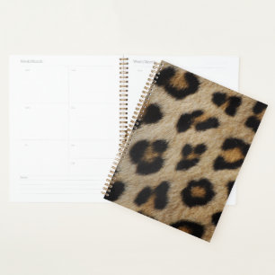 Trendy stylische leopard Pelztierdruckmuster Planer
