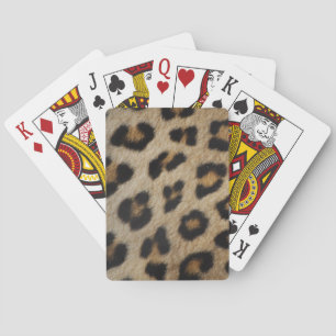 Trendy stylische leopard Pelztierdruckmuster Spielkarten