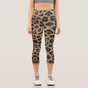 Trendy stylische Leopardenleoparden drucken chic Capri Leggings