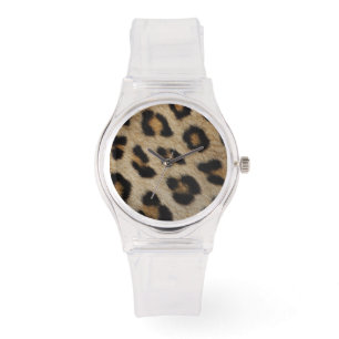 Trendy stylische Leopardenpelzmuster Armbanduhr