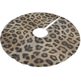 Trendy stylische Leopardenpelzmuster Polyester Weihnachtsbaumdecke