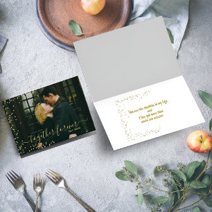 Trendy Stylish Couple Foto Holiday Card Karte