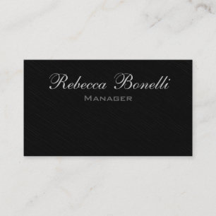 Trendy Stylish Gray Black Manager Business Card Visitenkarte