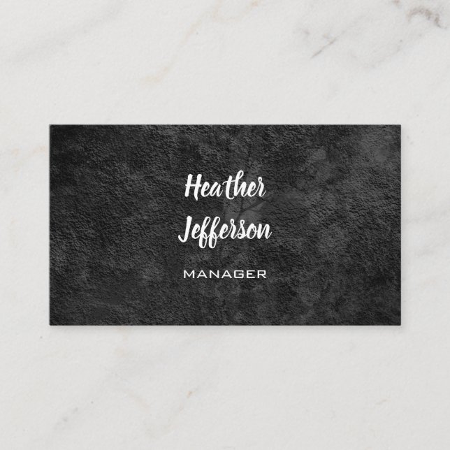Trendy Stylish Gray Handwriting Beruflich Schlicht Visitenkarte (Vorderseite)