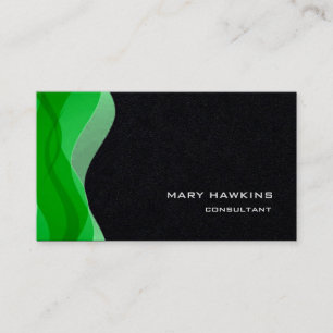 Trendy Stylish Green Black Modern Elegant Schlicht Visitenkarte