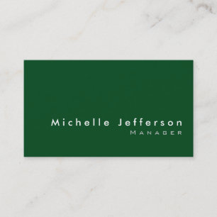 Trendy Stylish Green Chic Business Card Visitenkarte
