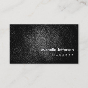 Trendy Stylish Leather Black Business Card Visitenkarte