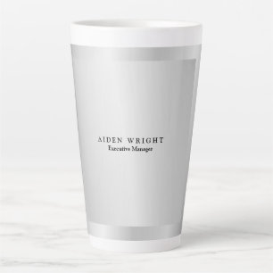 Trendy Stylish Modern Minimalistisch Silver Gray Milchtasse