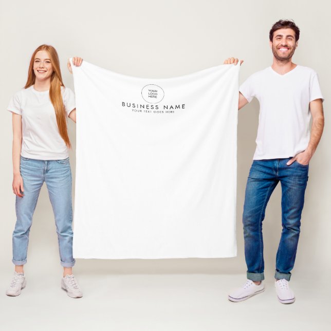 Trendy Stylish Modern Simple Business Company Logo Fleecedecke (Beispiel)