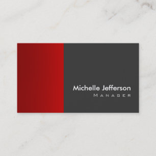 Trendy Stylish Red Gray Striping Business Card Visitenkarte