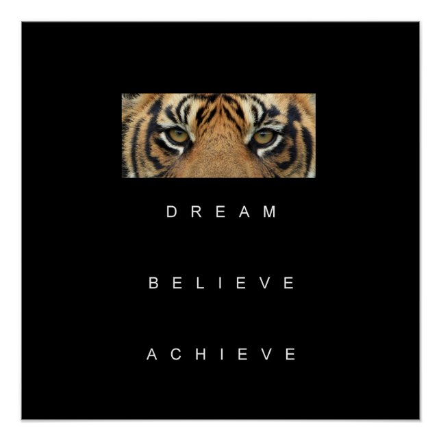 Trendy Success Goal Motivierend Quotes Poster (Vorderseite)