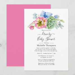 Trendy Succulent Floral Drive by Shoouse Einladung