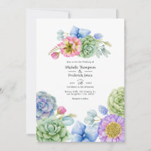 Trendy Succulent Floral Wedding