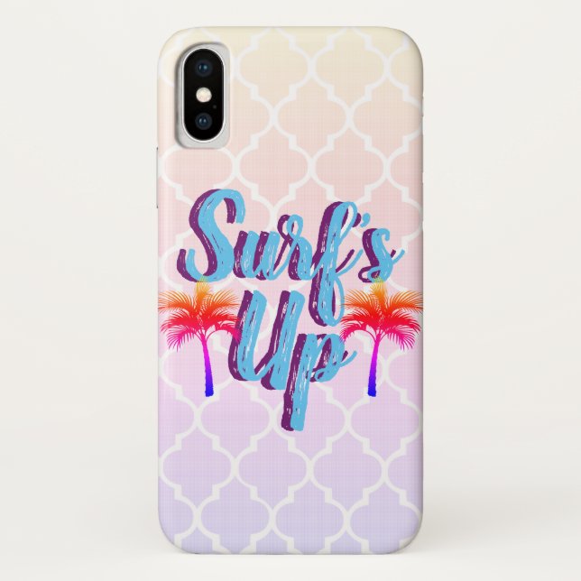 Trendy Surf's Up Sunset Palm Trees Case-Mate iPhone Hülle (Rückseite)