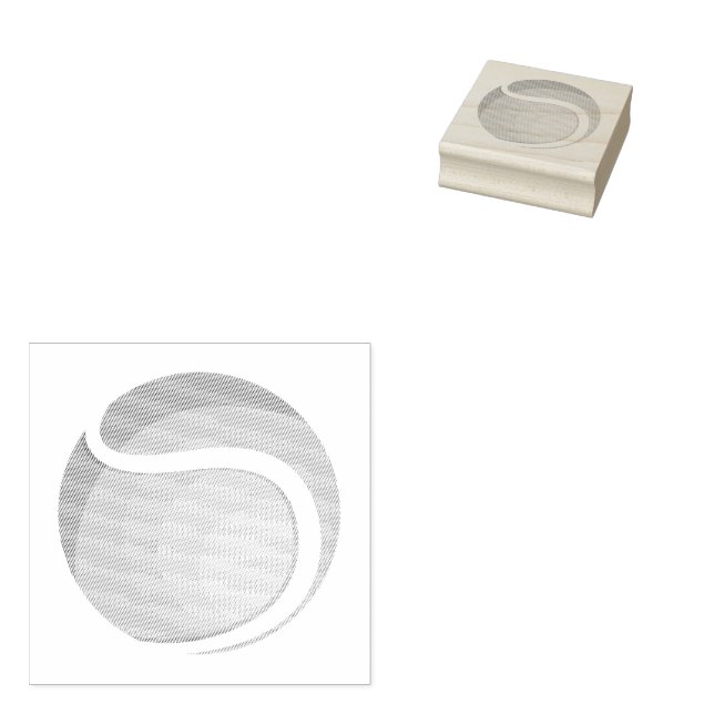 Trendy Tennis Ball Gummistempel (Stempel)