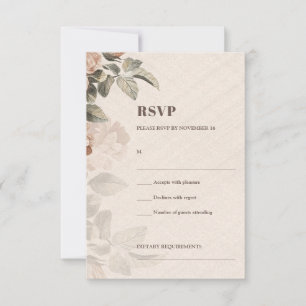 Trendy Terracotta Blume Grünpflanzen RSVP Karte