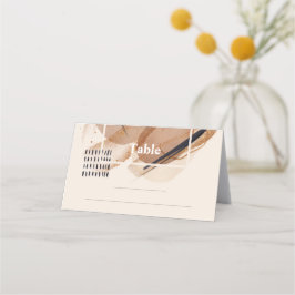Trendy Terracotta Brauntöne Kupfer Glitzer Platzkarte