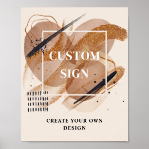 Trendy Terracotta Rose Gold Glitzer Benutzerdefini Poster