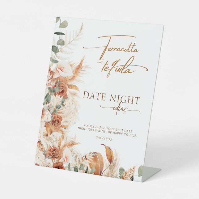 Trendy Terracotta und Tequila Sockelschild (Vorderseite)