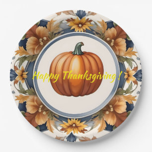 Trendy Thanksgiving Pumpkin Autumn Collection Pappteller