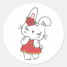 Trendy Thoughtful Bunny sticker