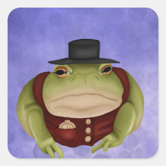 Trendy Toad Quadratischer Aufkleber